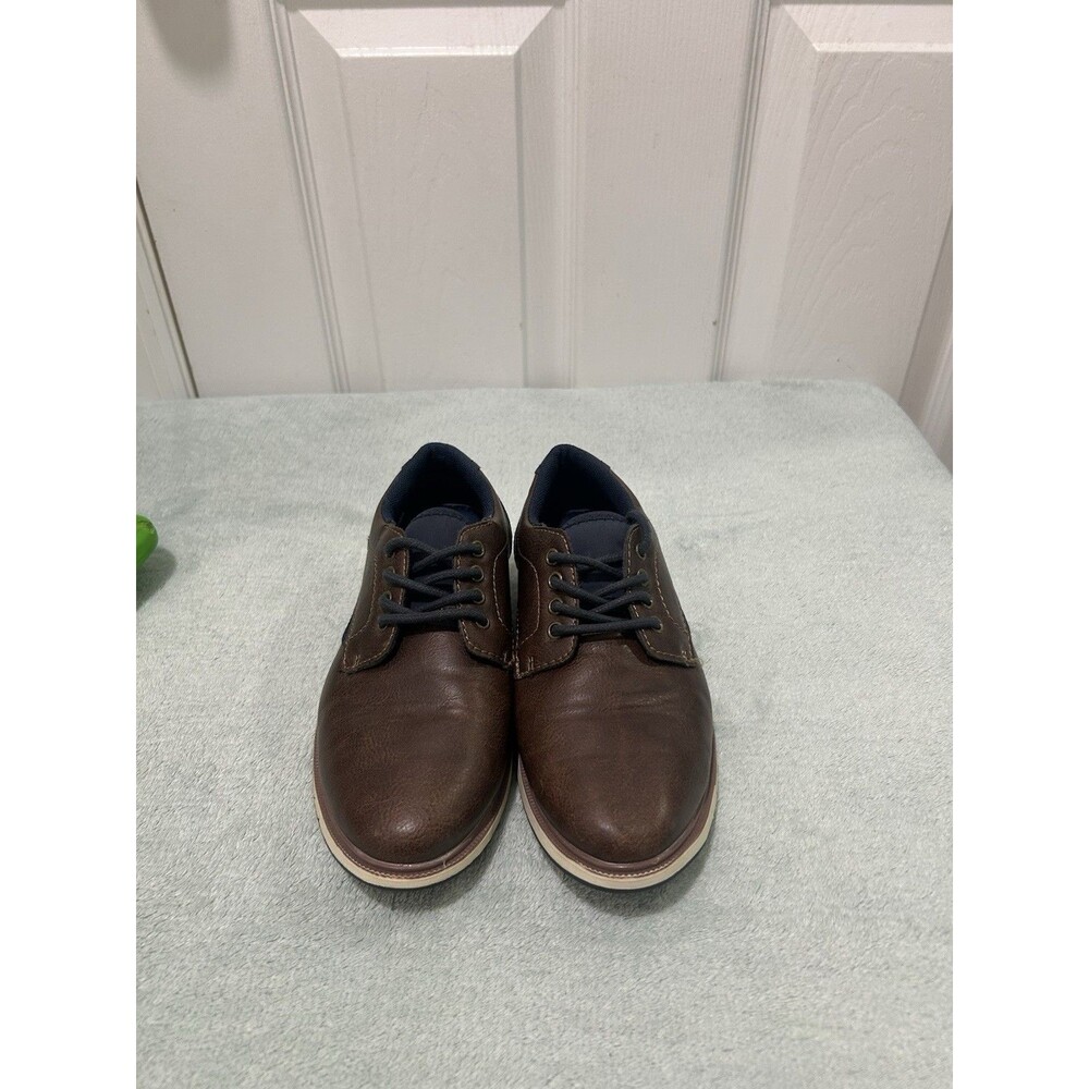 Mix No. 6 Youth Boys Size 1 Brown Casual Oxford Lace Up Dress Shoes